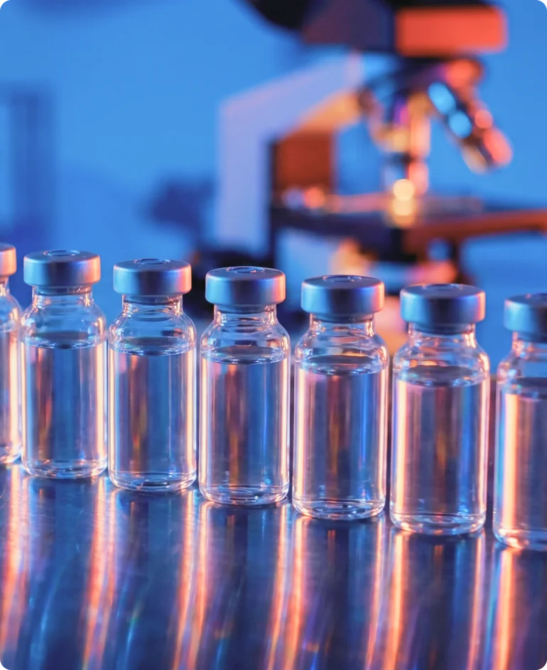 Compounding vials in the SmartPharmaRX lab